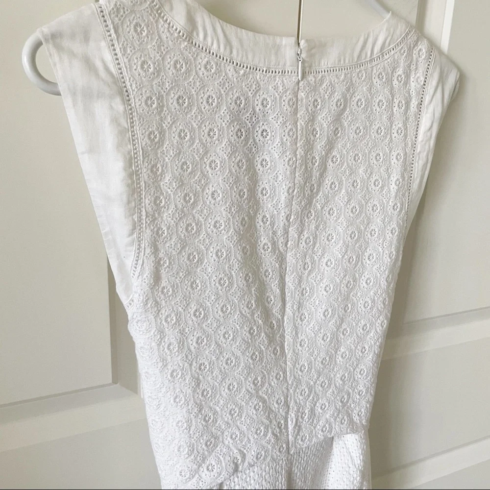 CAbi Lizzie White Eyelet Front Tie Dress #5106 - Picture 12 of 16